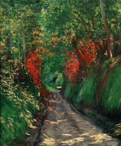 Allee im Wald von Gustave Caillebotte